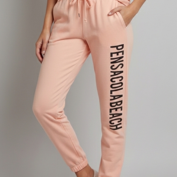 Miami Style Pants - NWT Women's XL Sweatpant Joggers In Pink Pensacola Beach